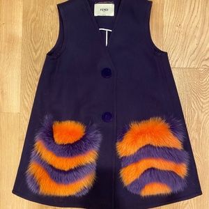 Fendi Vest with Fox Fur Pockets